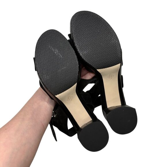 Donald J. Pliner Black Suede Kayta Platform Block High Heels Women's Size 8.5 - Picture 4 of 7